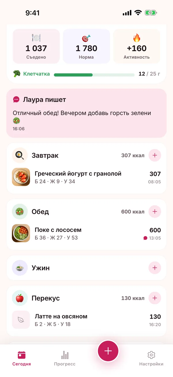 Заметки коуча прямо у приёма пищи
